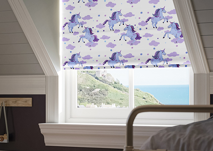 Unicorn Magic, Purple - Roman Blind - Image 5